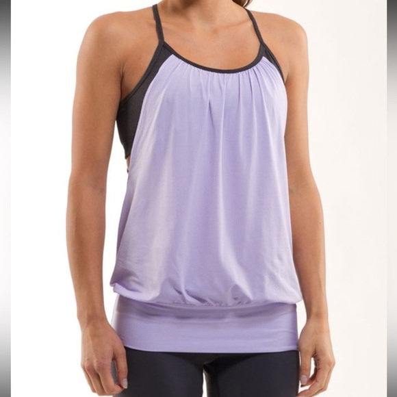 Lululemon No Limits Tank Top Lolo Purple Grey Size 4 - Picture 1 of 6